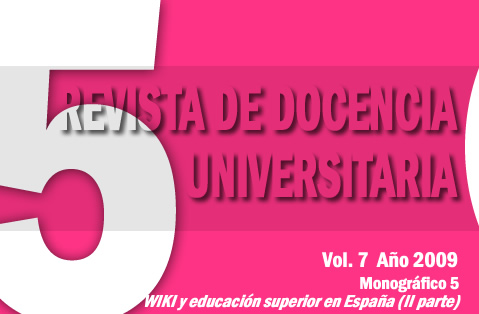 					Ver Vol. 7 Núm. 5 (2009): Monográfico: Wiki y Educación Superior en España (II parte).
				